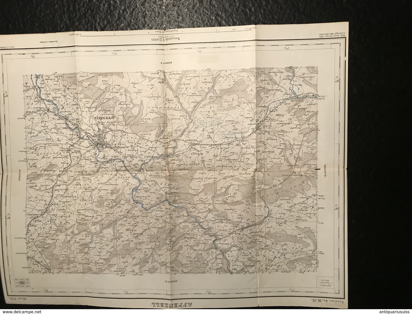 Appenzell - TOPOGRAPHISCHE Atlas DER SCHWEIZ - 1912 -CARTE TOPOGRAPHIQUE DE LA SUISSE - Siegfriedatlas - Blatt Nr. 224 - Topographische Karten