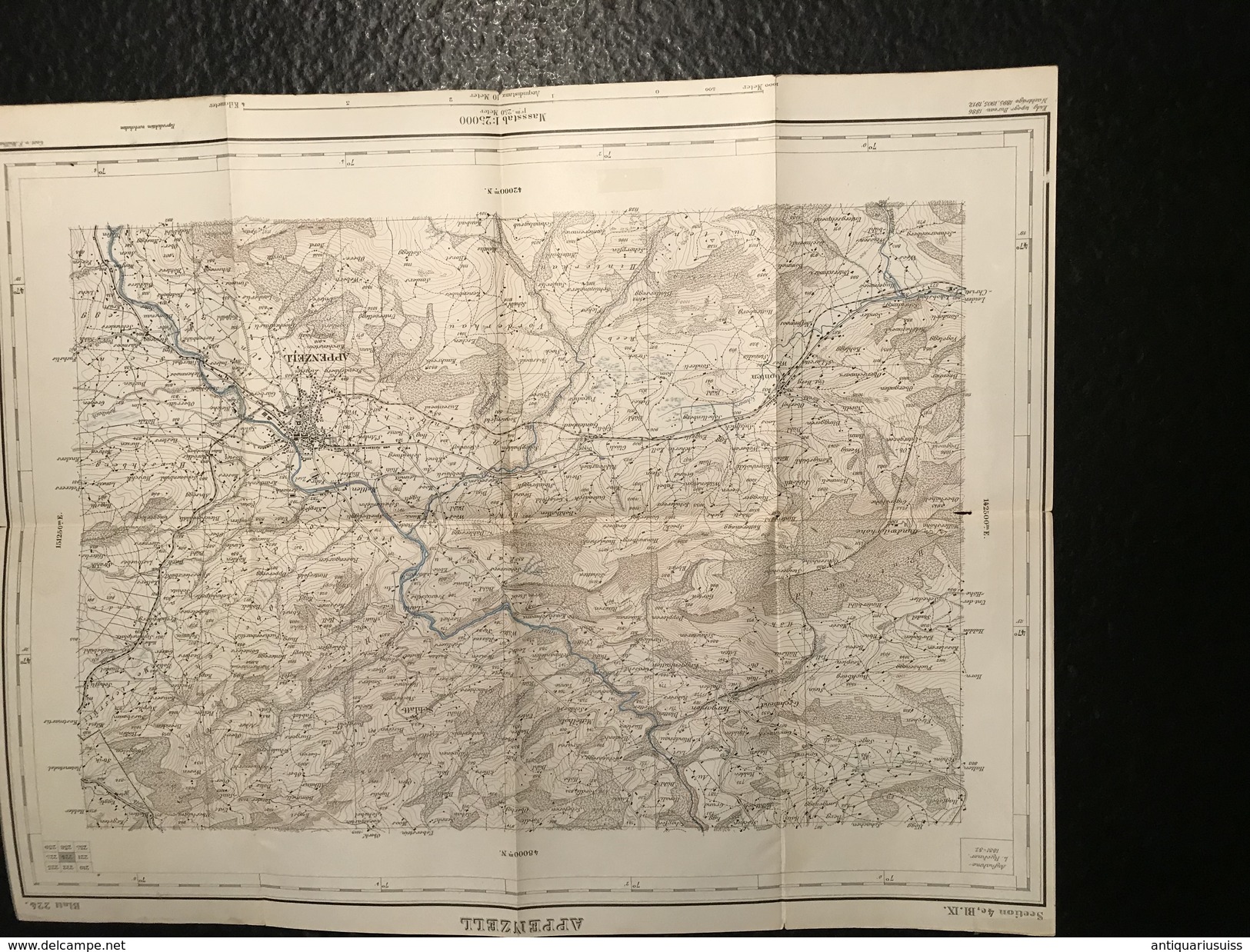 Appenzell - TOPOGRAPHISCHE Atlas DER SCHWEIZ - 1912 -CARTE TOPOGRAPHIQUE DE LA SUISSE - Siegfriedatlas - Blatt Nr. 224 - Cartes Topographiques