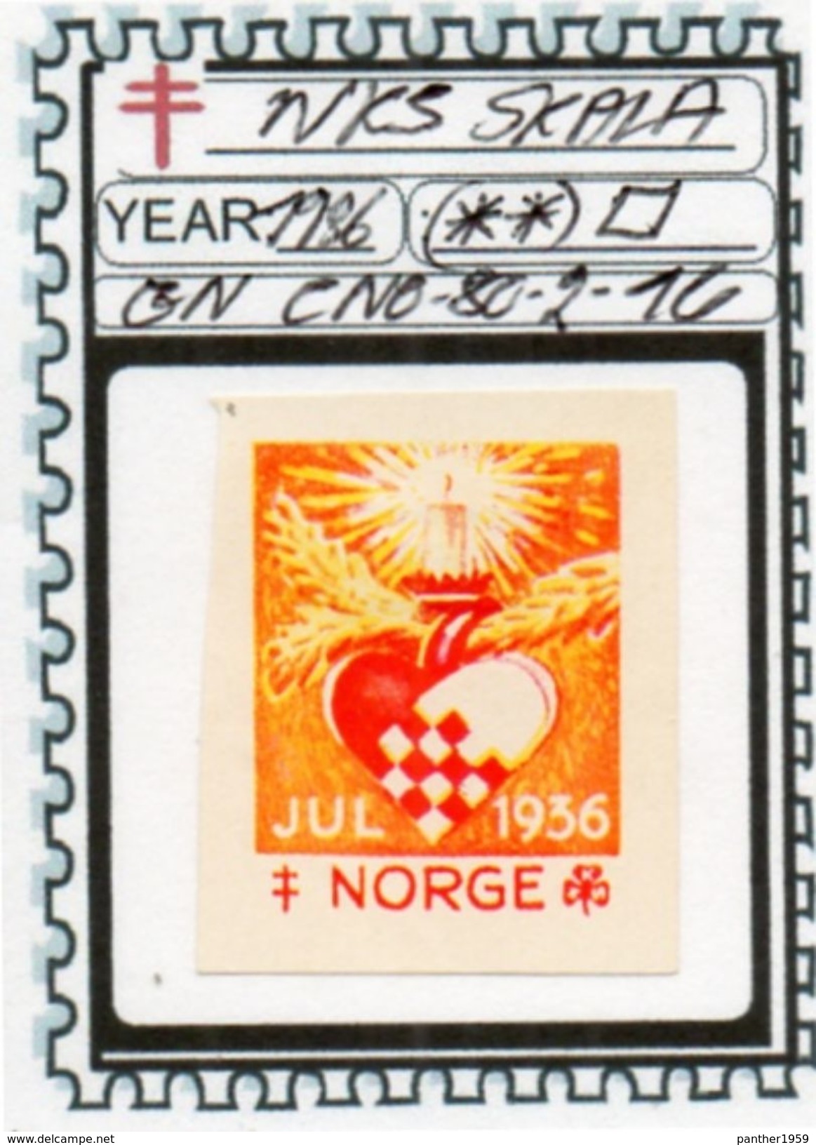 NORWAY-#CHRISTMAS# SEALS #CINDERELLAS# TUBERCULOSIS#MH*# (CNO-80-2 (16) - Other & Unclassified