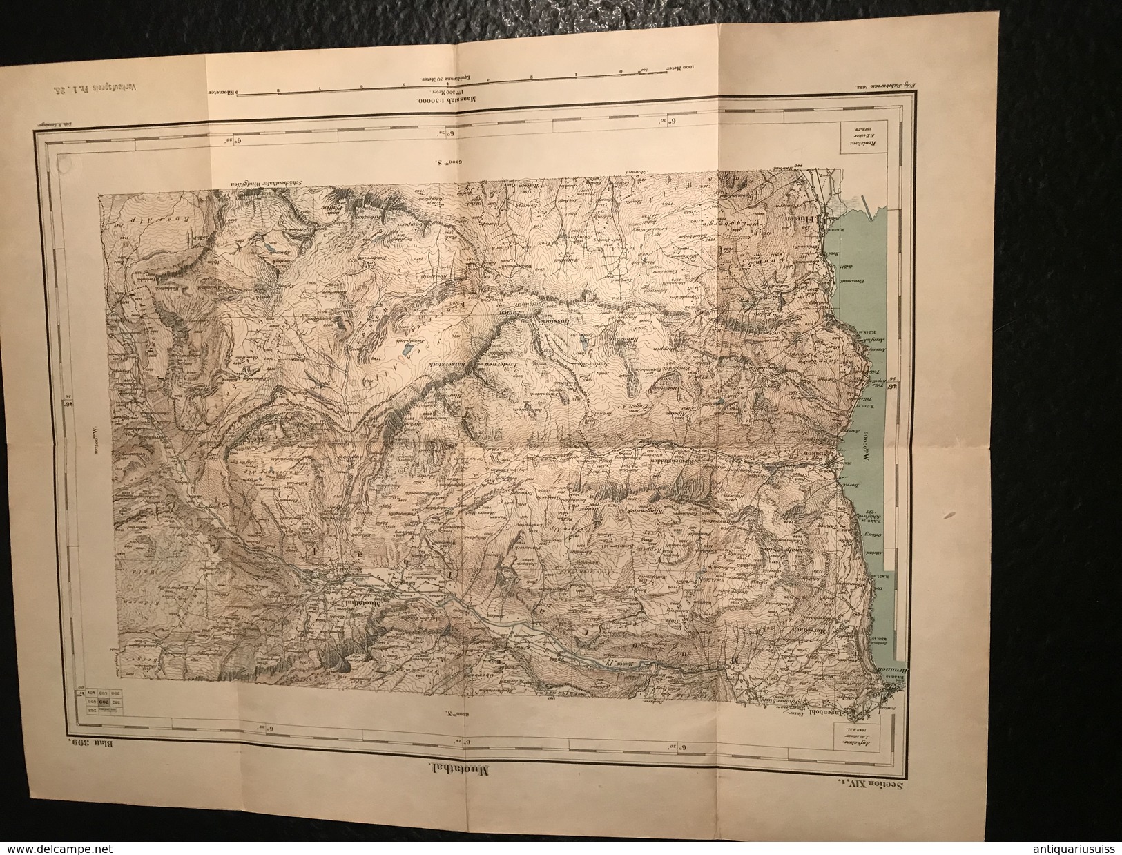 Muotathal - TOPOGRAPHISCHE Atlas DER SCHWEIZ - 1882 -CARTE TOPOGRAPHIQUE DE LA SUISSE - Siegfriedatlas - Blatt Nr. 399 - Mapas Topográficas
