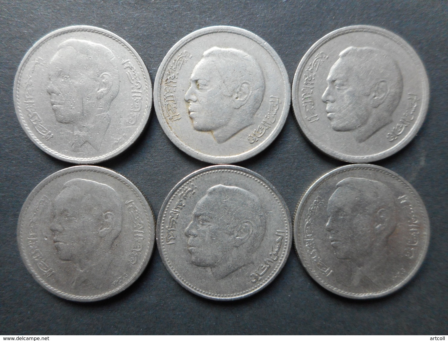 Morocco 1 Dirham 1965-1987 (Lot Of 6 Coins) - Maroc