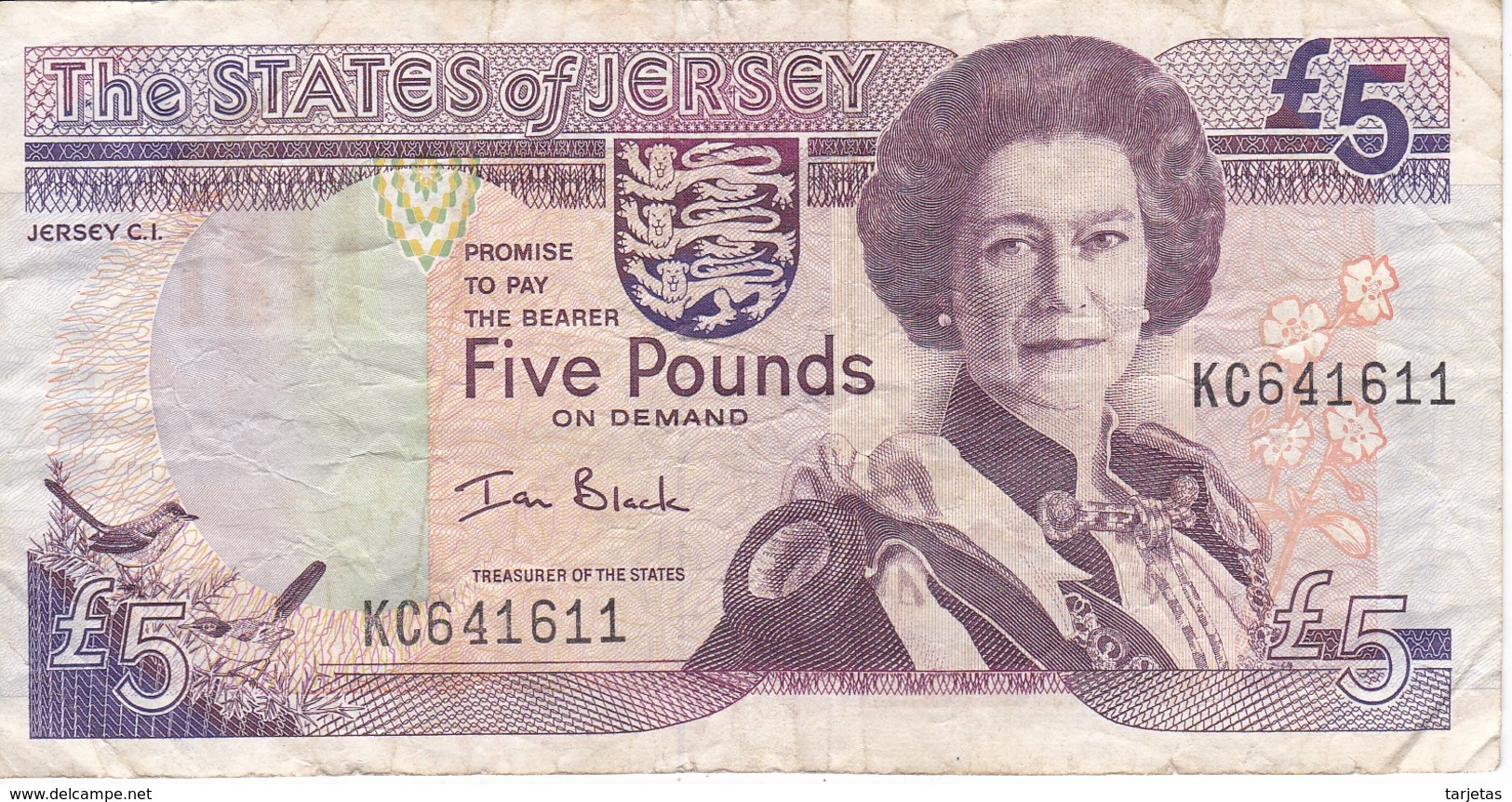 BILLETE DE JERSEY DE 5 POUND DEL AÑO 2000  (BANKNOTE) - Jersey