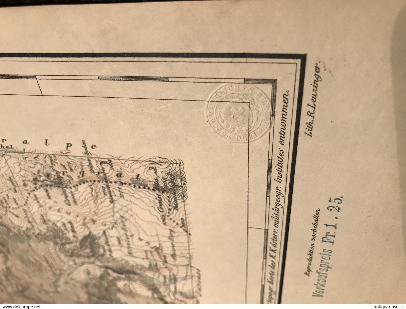 Tarasp - TOPOGRAPHISCHE Atlas DER SCHWEIZ - 1898-CARTE TOPOGRAPHIQUE DE LA SUISSE - Siegfriedatlas - Blatt Nr. 421 - Topographische Karten