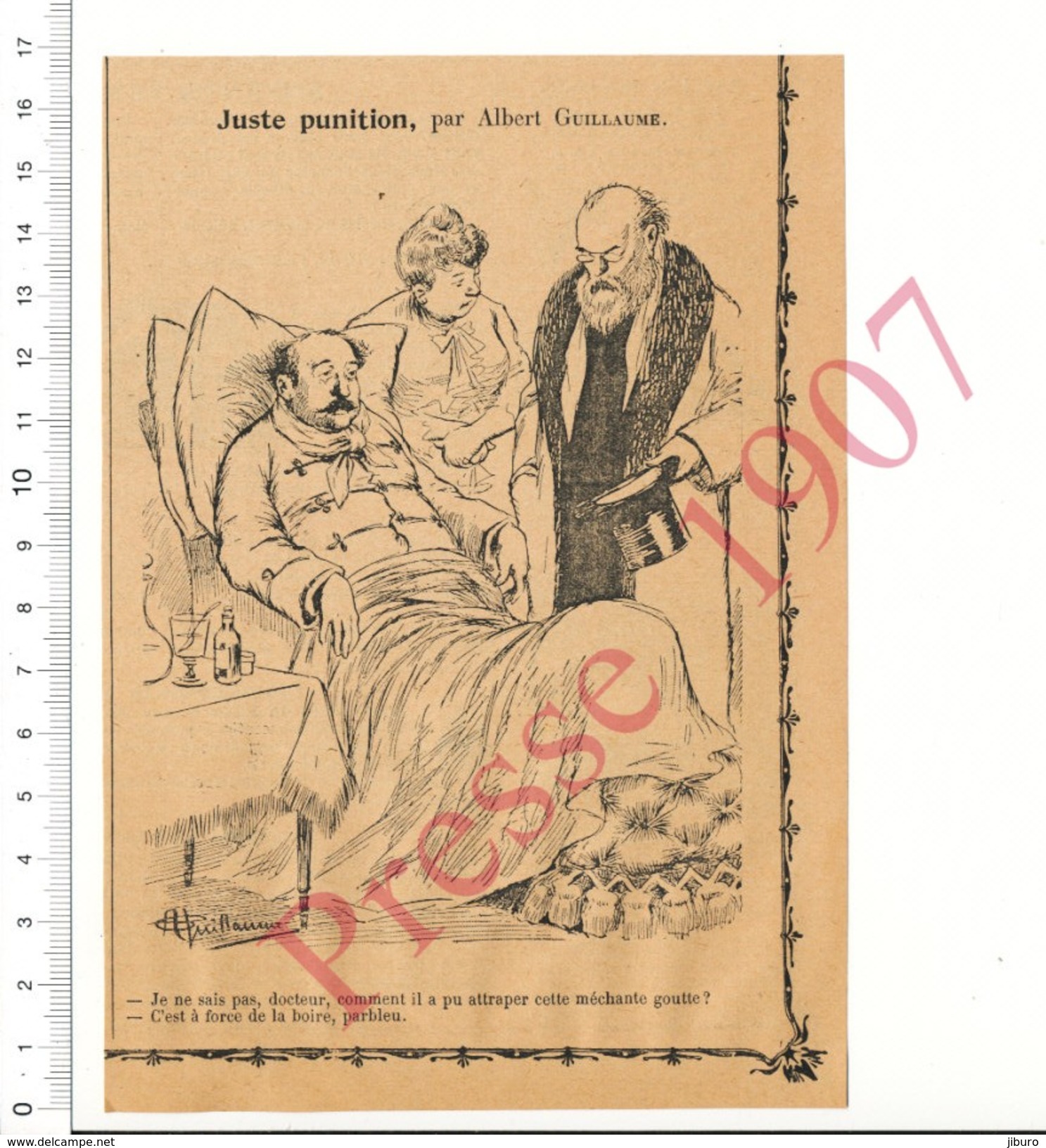 Presse 1907 Maladie Goutte Au Pied / Alcool Digestif   216CH4 - Sin Clasificación