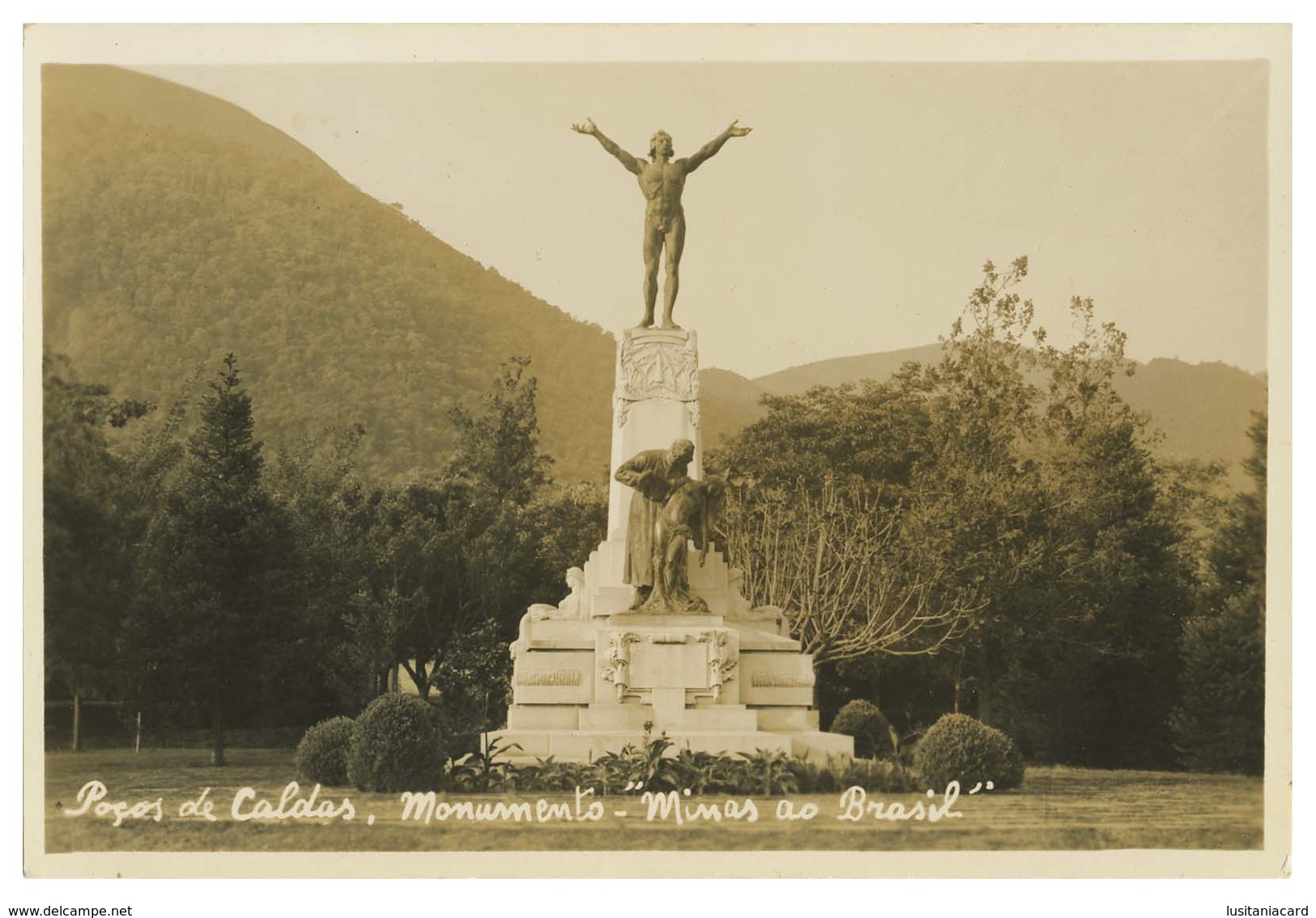 MINAS GERAIS  - POÇOS DE CALDAS - ESTATUAS - Monumento - Minas Ao Brasil  Carte Postale - Belo Horizonte