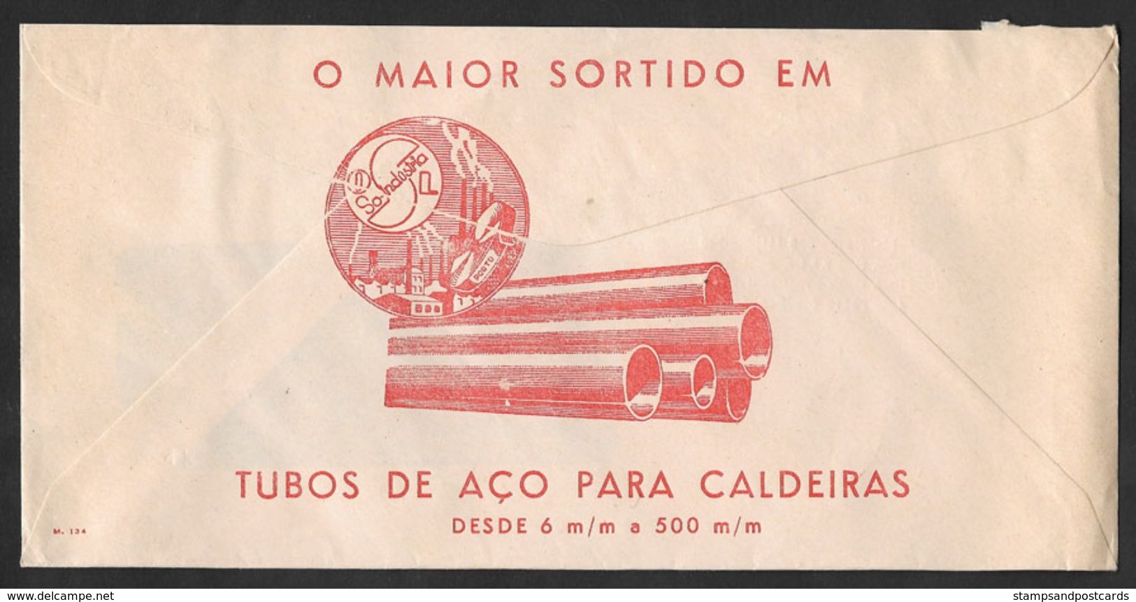 Portugal Lettre Publicitaire 1981 Tubes En Acier Pour Chaudières Pipes Steel For Boilers Publicitary Cover - Lettres & Documents