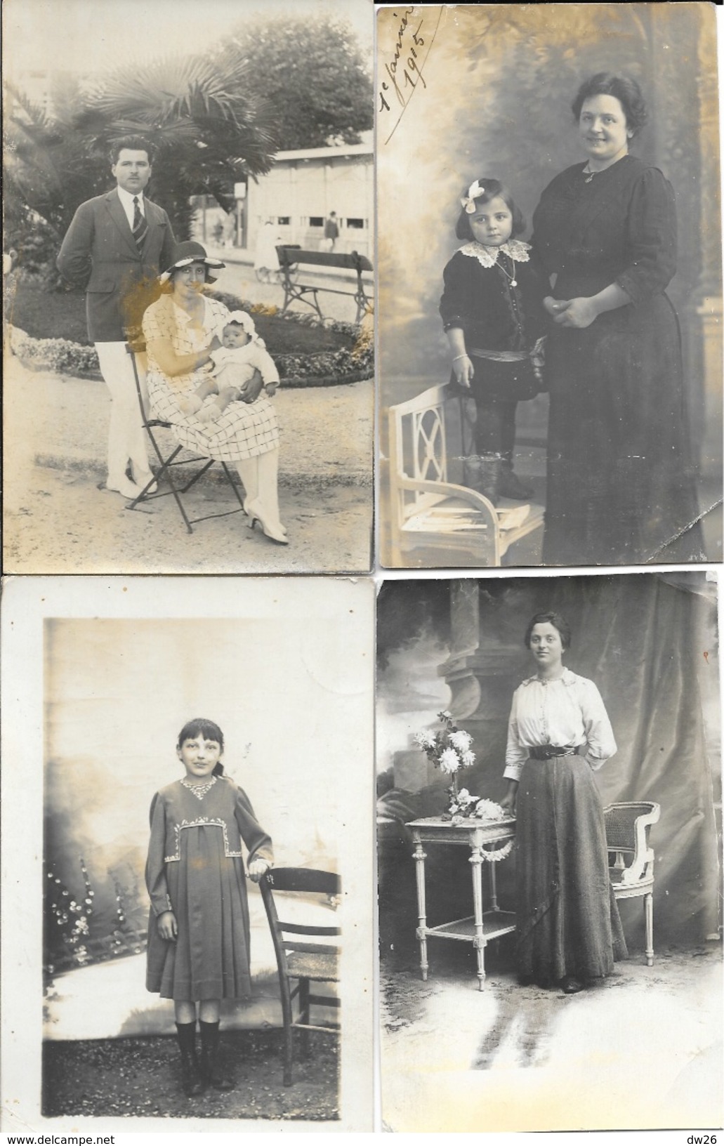 Lot de 100 cartes et cartes-photo à identifier  recherche: Familles, évènements, personnages, militaria... 1900 à 1950