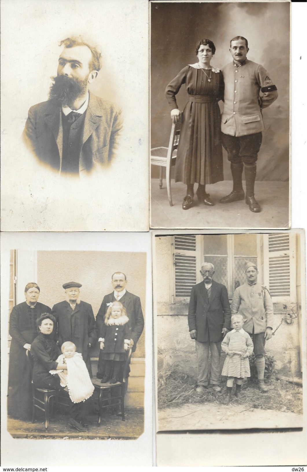 Lot de 100 cartes et cartes-photo à identifier  recherche: Familles, évènements, personnages, militaria... 1900 à 1950