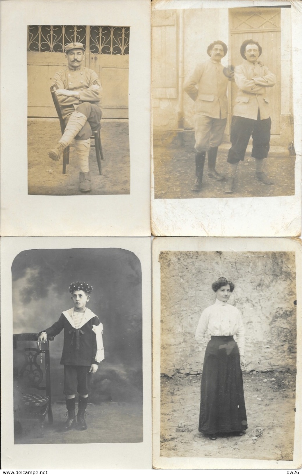 Lot de 100 cartes et cartes-photo à identifier  recherche: Familles, évènements, personnages, militaria... 1900 à 1950