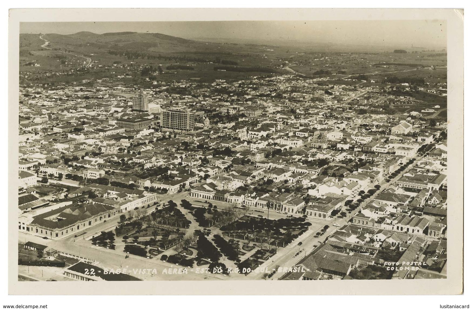 RIO GRANDE DO SUL - BAGÉ - Vista Aérea  ( Ed.Foto Postal Colombo Nº 22) Carte Postale - Porto Alegre