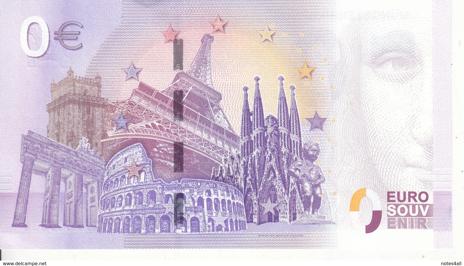 EUROPE ZERO 0 EURO GERMANY 2017 (unofficial)  130 Jahre Schlossbauverein - Private Proofs / Unofficial