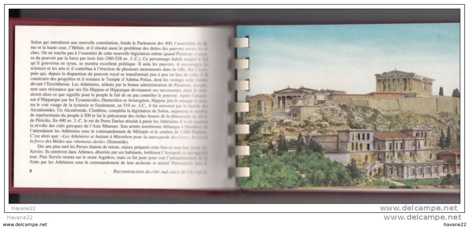 Z817 GUIDE LIVRE ATHENES AUTREFOIS ET AUJOURD'HUI GUIDE AVEC RECONSTRUCTION DES ANCIENS MONUMENTS - Tourisme