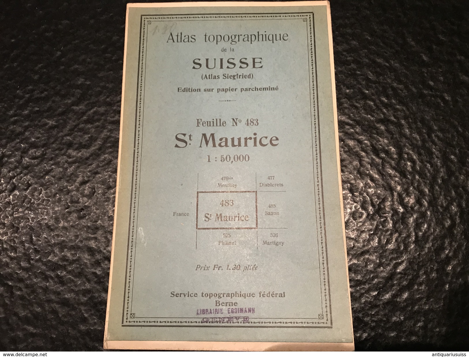 St. Maurice - TOPOGRAPHISCHE ATLAS DER SCHWEIZ - CARTE TOPOGRAPHIQUE DE LA SUISSE- Feuille 483 - Cartes Topographiques
