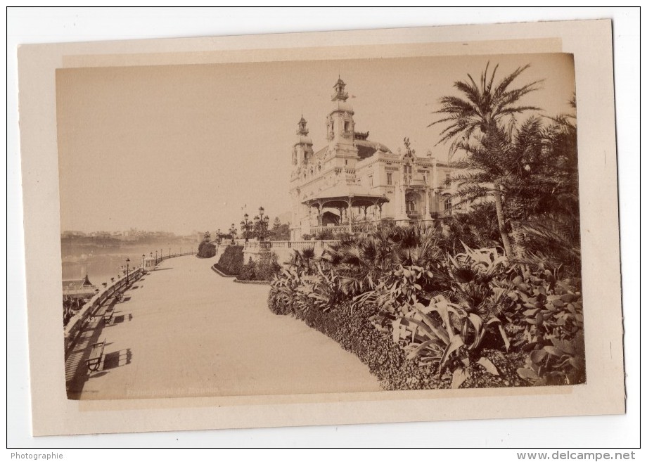 Monaco Le Casino &amp; Panorama Vue Sur La Mer 2 Anciennes Photos Neurdein 1890 - Old (before 1900)