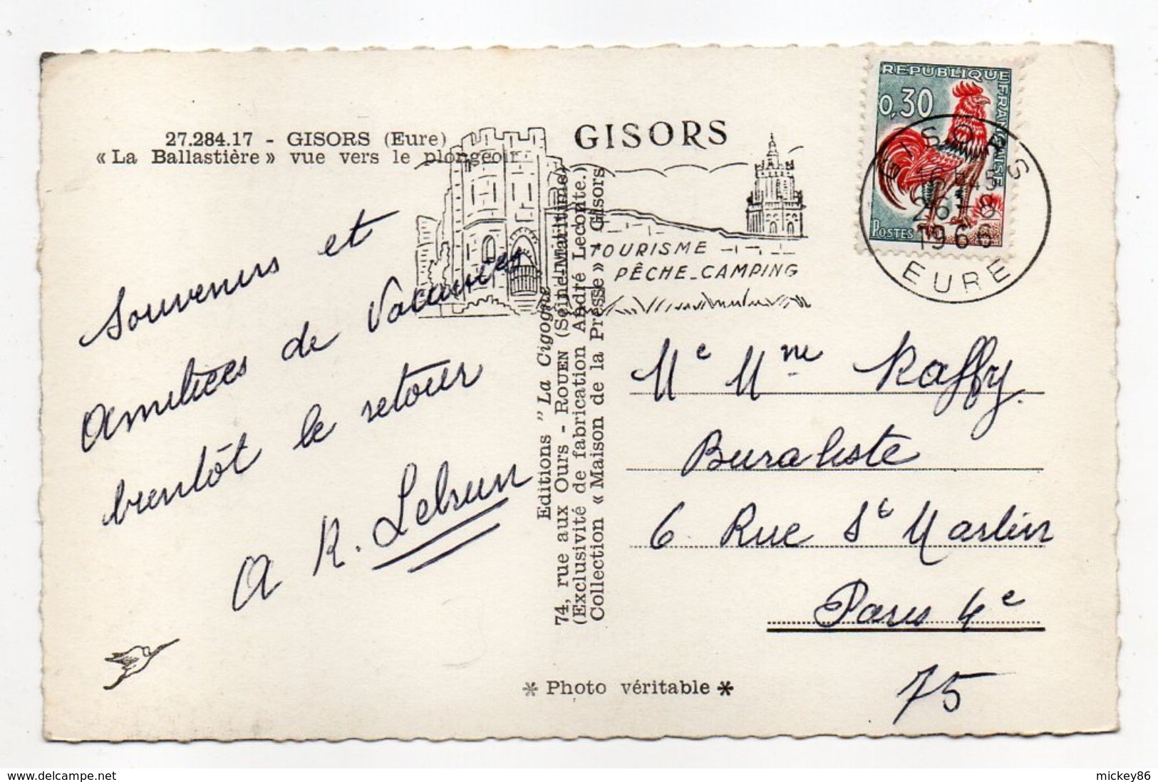GISORS--1966--La Ballastière--Vue Vers Le Plongeoir..............à  Saisir - Gisors