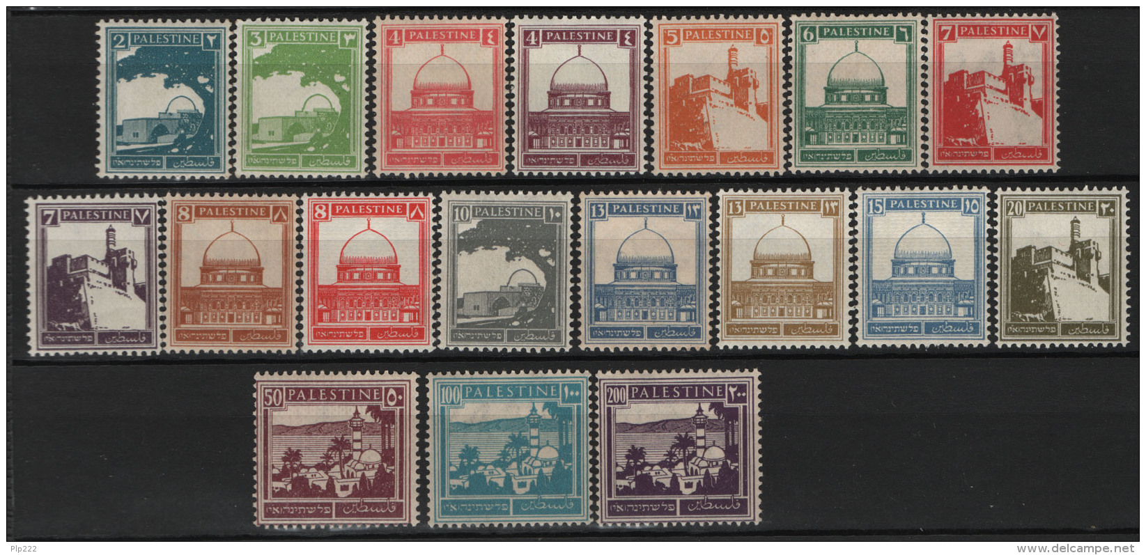 Palestina 1927 Y.T. 63/75,77/78 MNH/** VF - Palestine