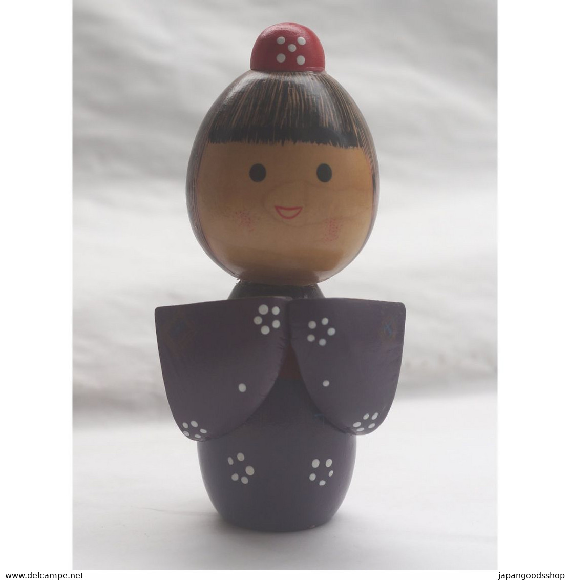 Japanese Wooden Doll " Kokeshi Chan " - Asian Art