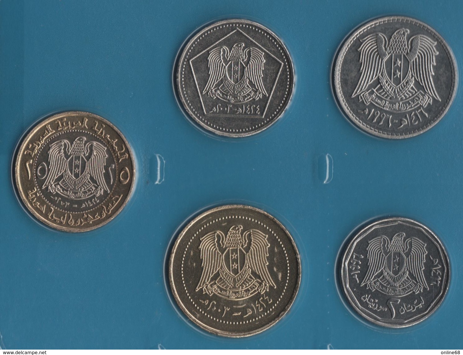 SYRIA COIN SET 5 MONNAIES 1 POUND - 25 POUND 1996 -  2003 - Syrien