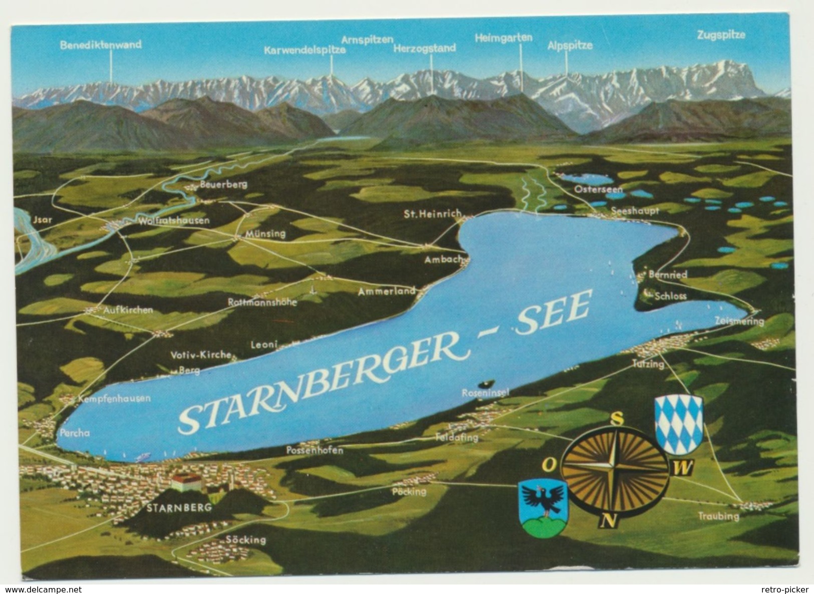 AK  Orientierungskarte Starnberger See - Cartes Géographiques