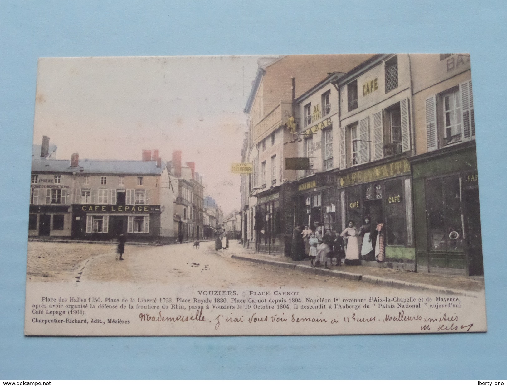 Place CARNOT ( Ed. Charpentier-Richard ) Anno 1904 ( Voir Photo Svp ) ! - Vouziers