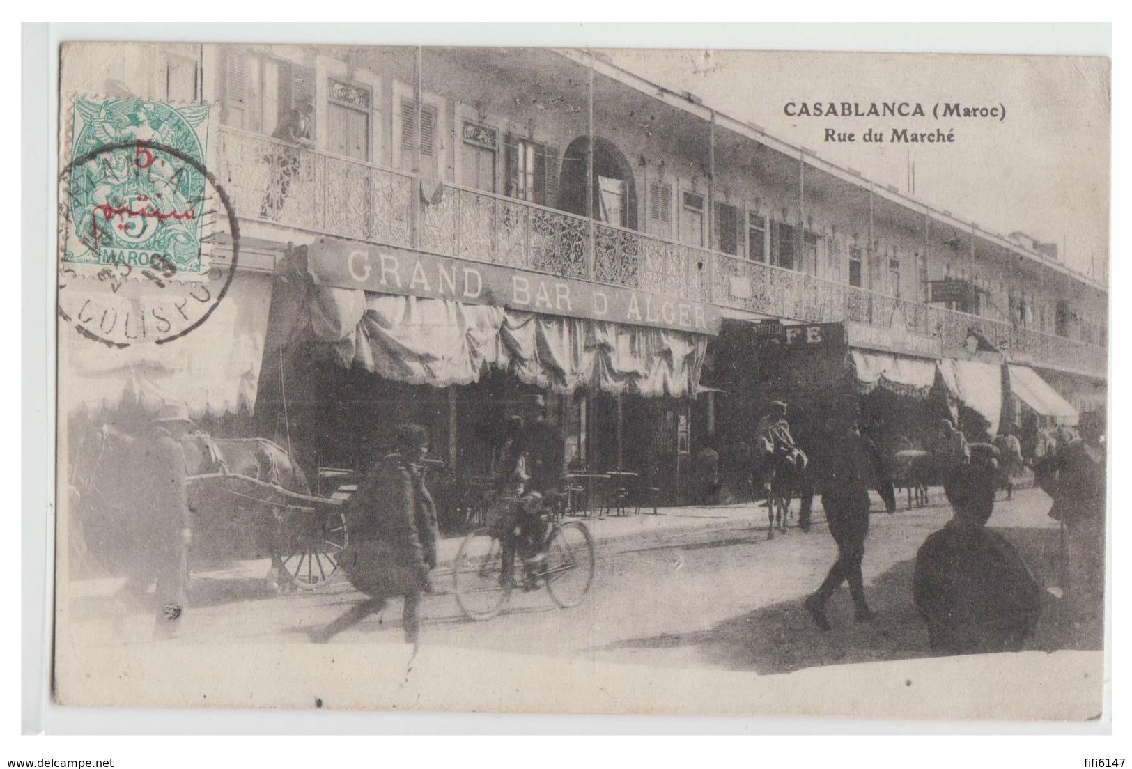 MAROC -- CASABLANCA -- RUE DU MARCHE -- 1919 -- - Casablanca