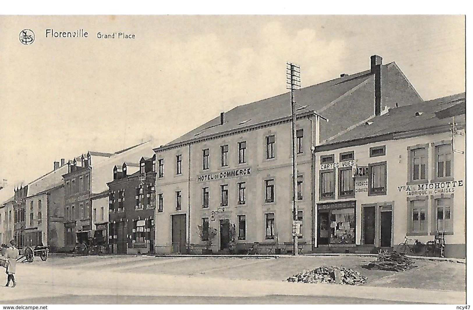 CPA FLORENVILLE (Belgique).  Grand'Place, Hôtel Du Commerce, Fabrique De Chaise A. Michotte. ..I 731 - Florenville