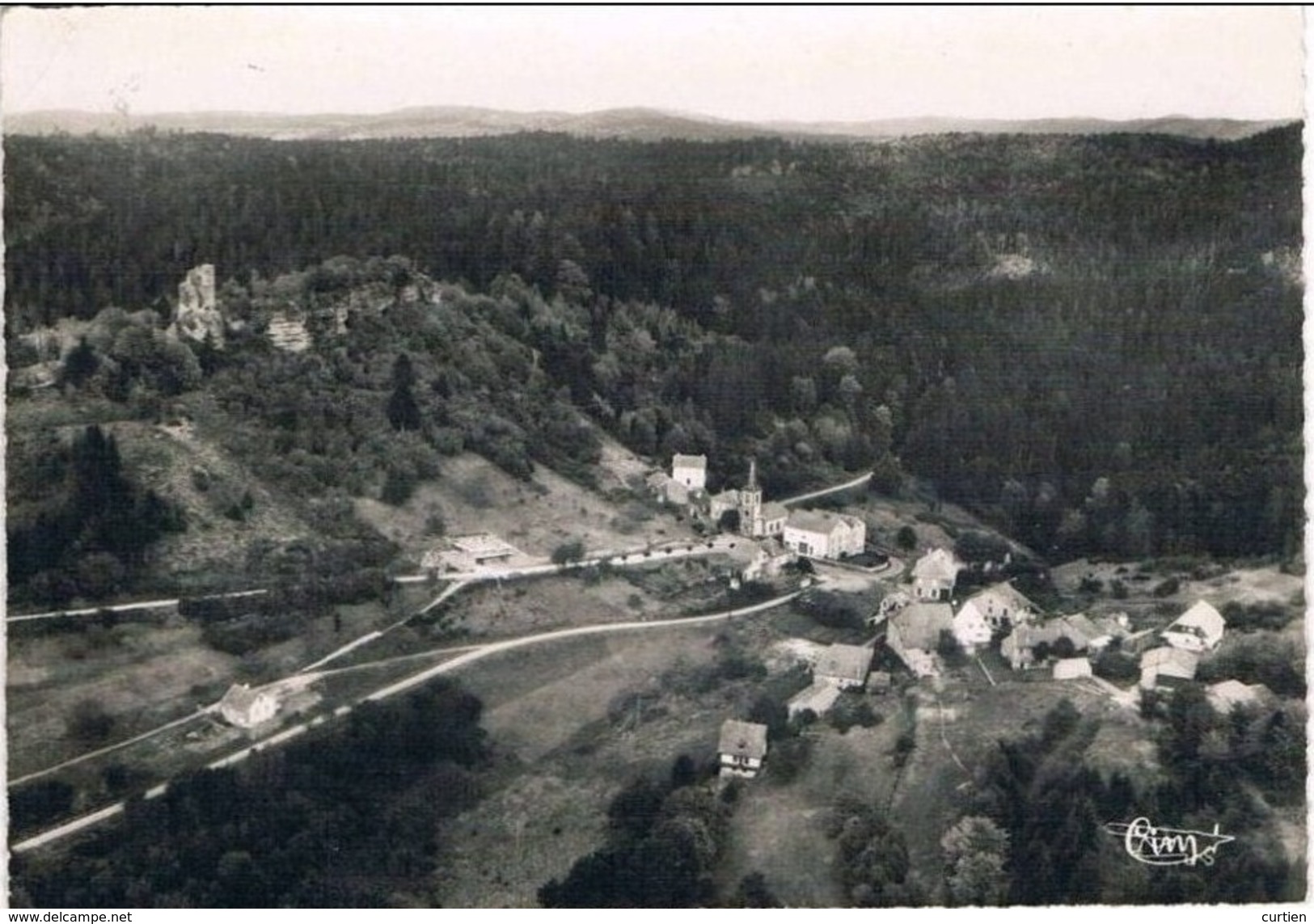 PIERRE-PERCEE .54. Vue Aerienne .village .chateau. Ecrite 1961. - Altri & Non Classificati