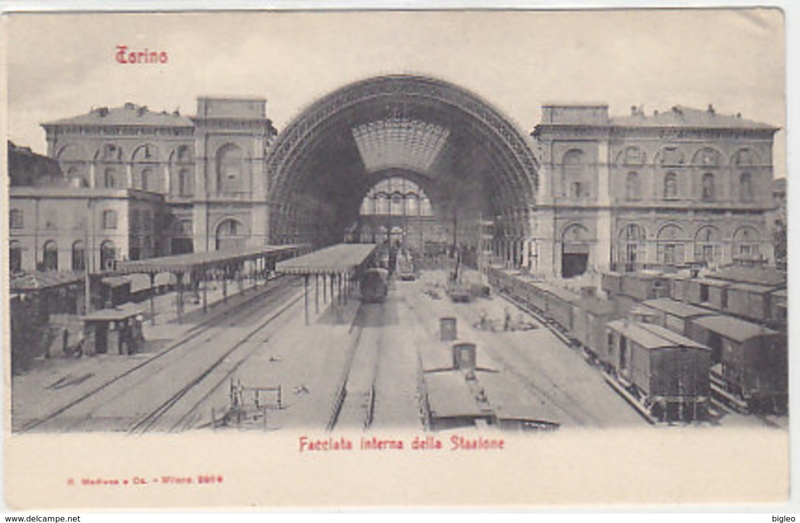 Torino - Facciata Interna Della Stazione Con Treni      (A-62-160806) - Stazione Porta Nuova