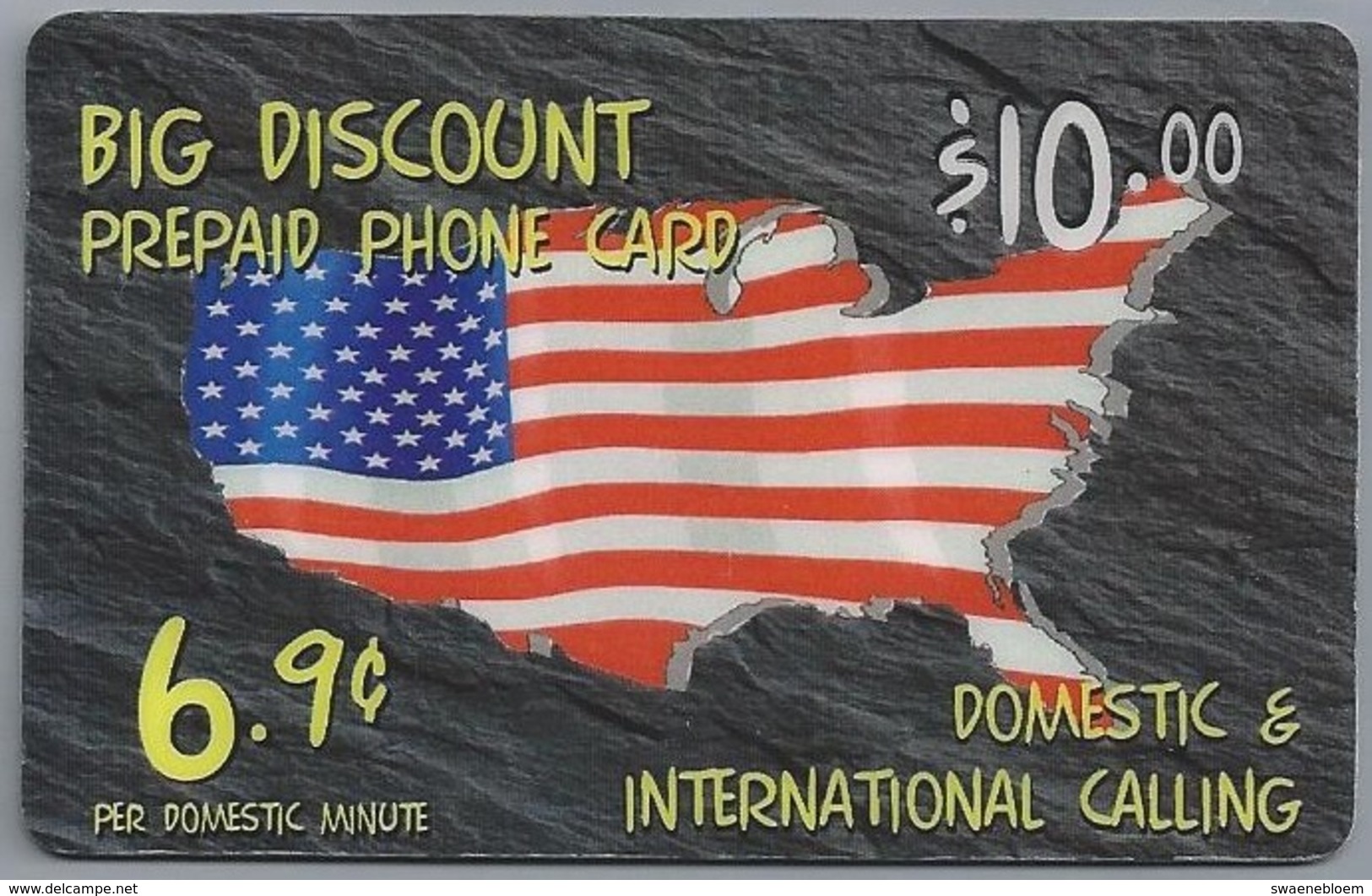 PHONECARD.- TWC DIRECT. DOMESTIC & INTERNATIONAL CALLING. BIG DISCOUNT PREPAID PHONE CARD. USCommunicationServices. 2 Sc - Andere & Zonder Classificatie