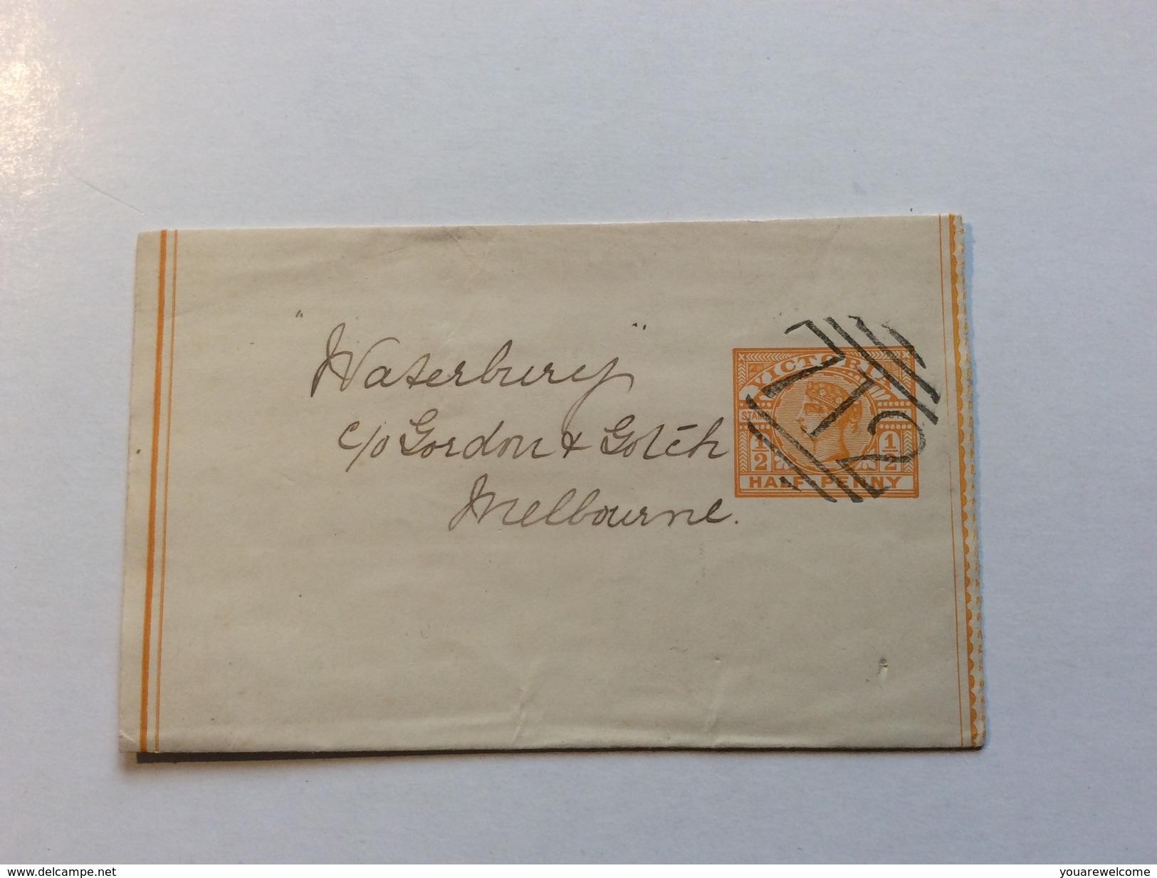 Victoria Postal Stationery Wrapper Numeral „712“ = NAGAMBIE > Melbourne (Australia Cover Lettre Australie Entier - Covers & Documents
