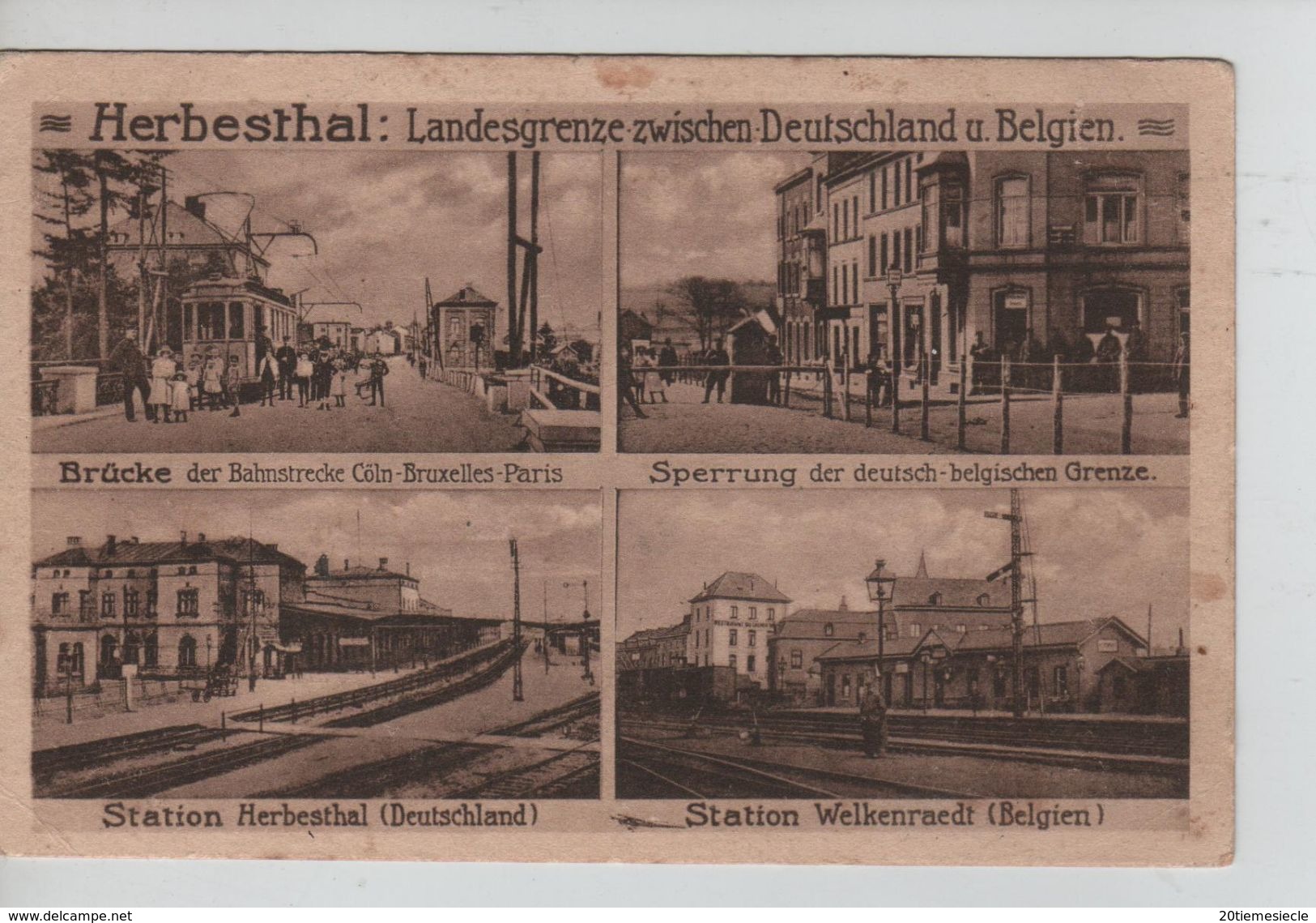 Cantons De L'Est-Ostkanton CP Herbesthal 4 Vues Station - Gare/ Tram / AP1248 - Lontzen