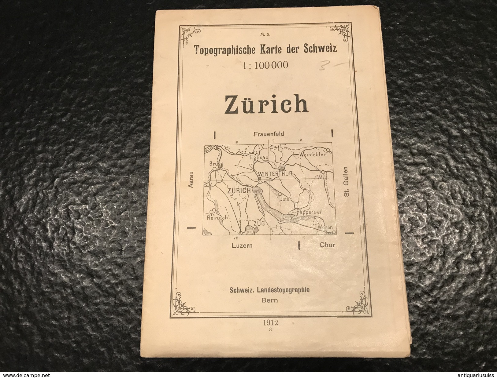 Zürich -1912 - TOPOGRAPHISCHE KARTE DER SCHWEIZ - CARTE TOPOGRAPHIQUE DE LA SUISSE - Topographische Karten