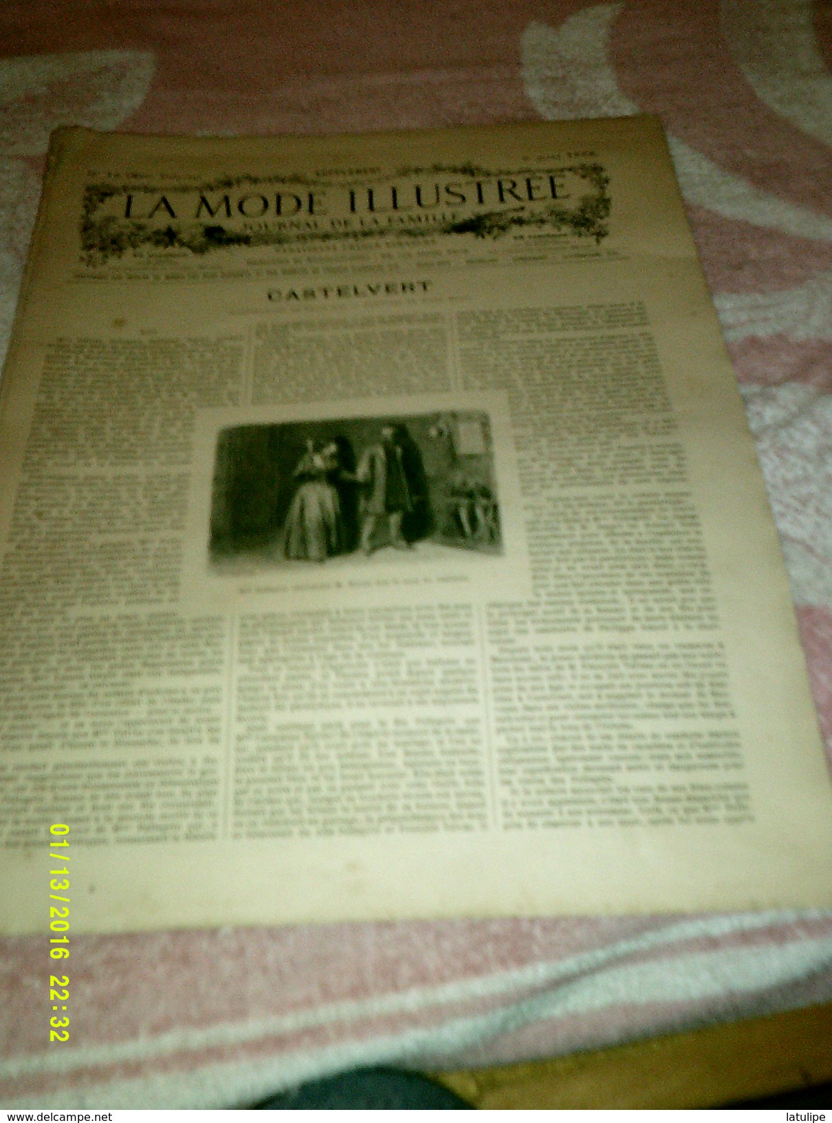 Journal De Famille _La Mode Illustrée No 10 ( Supplement  Avec Patrons)  33em Année ( De Emile Mas )  6 Mars 1892 - Mode