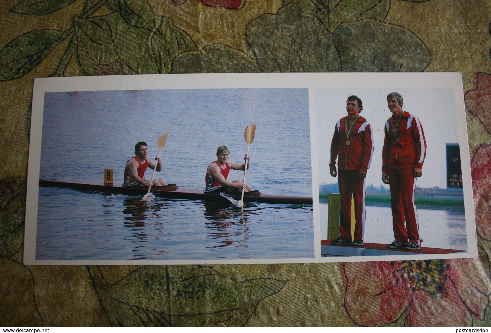 Moscow. Olympic Champions. Old Postcard   USSR - Rowing -  1981  KAYAK - Aviron