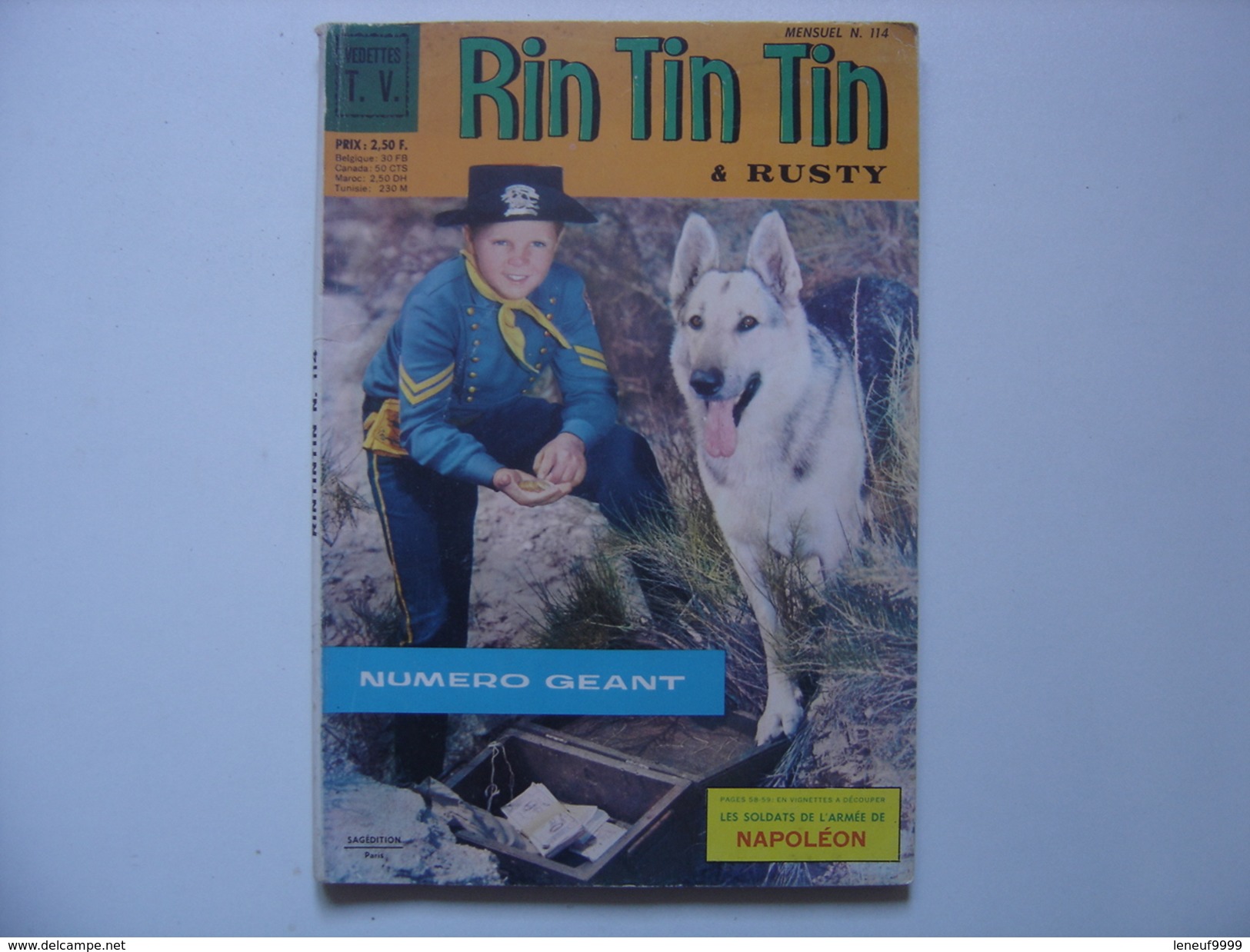 1969 RINTINTIN ET RUSTY 114 SAGEDITION Les Soldats Armee De Napoleon A Decouper - Rintintin