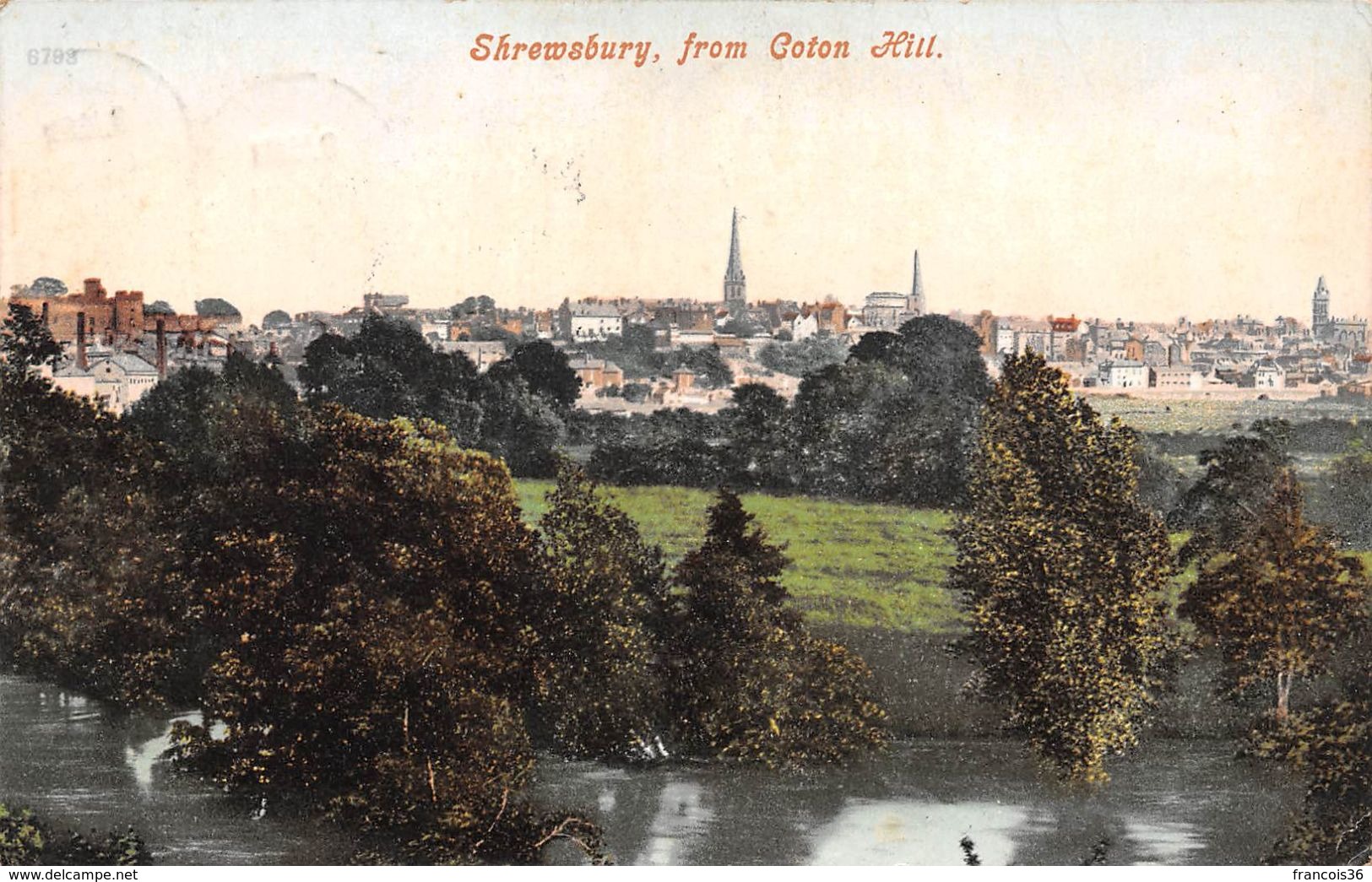 Angleterre - Shropshire - Shrewsbury From Coton Hill 1907 - Shropshire