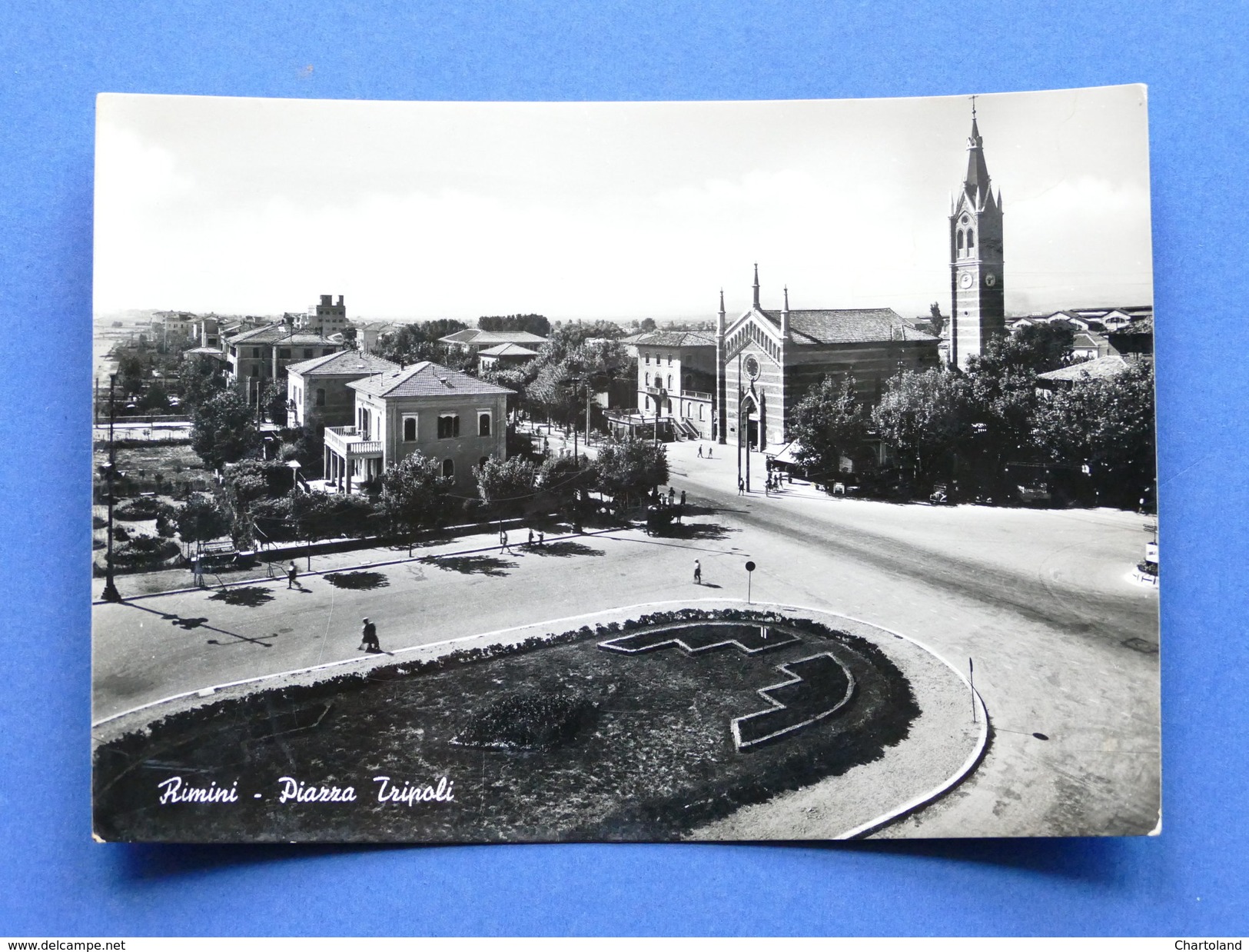 Cartolina Rimini - Piazza Tripoli - 1951 - Rimini