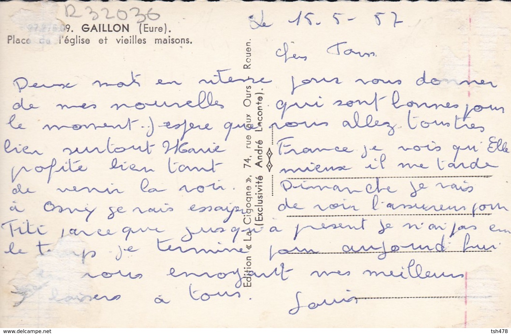 27---GAILLON--place De L'église Et Vieilles Maisons---voir 2 Scans - Autres & Non Classés