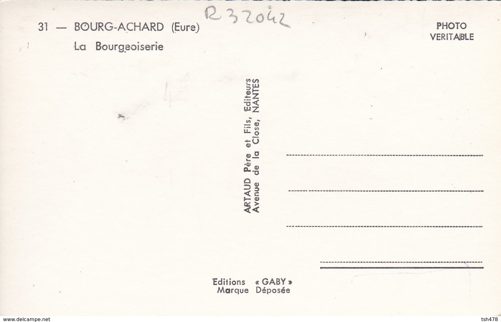 27---BOURG-ACHARD---la Bourgeoiserie--( Peu Courante )--voir 2 Scans - Autres & Non Classés