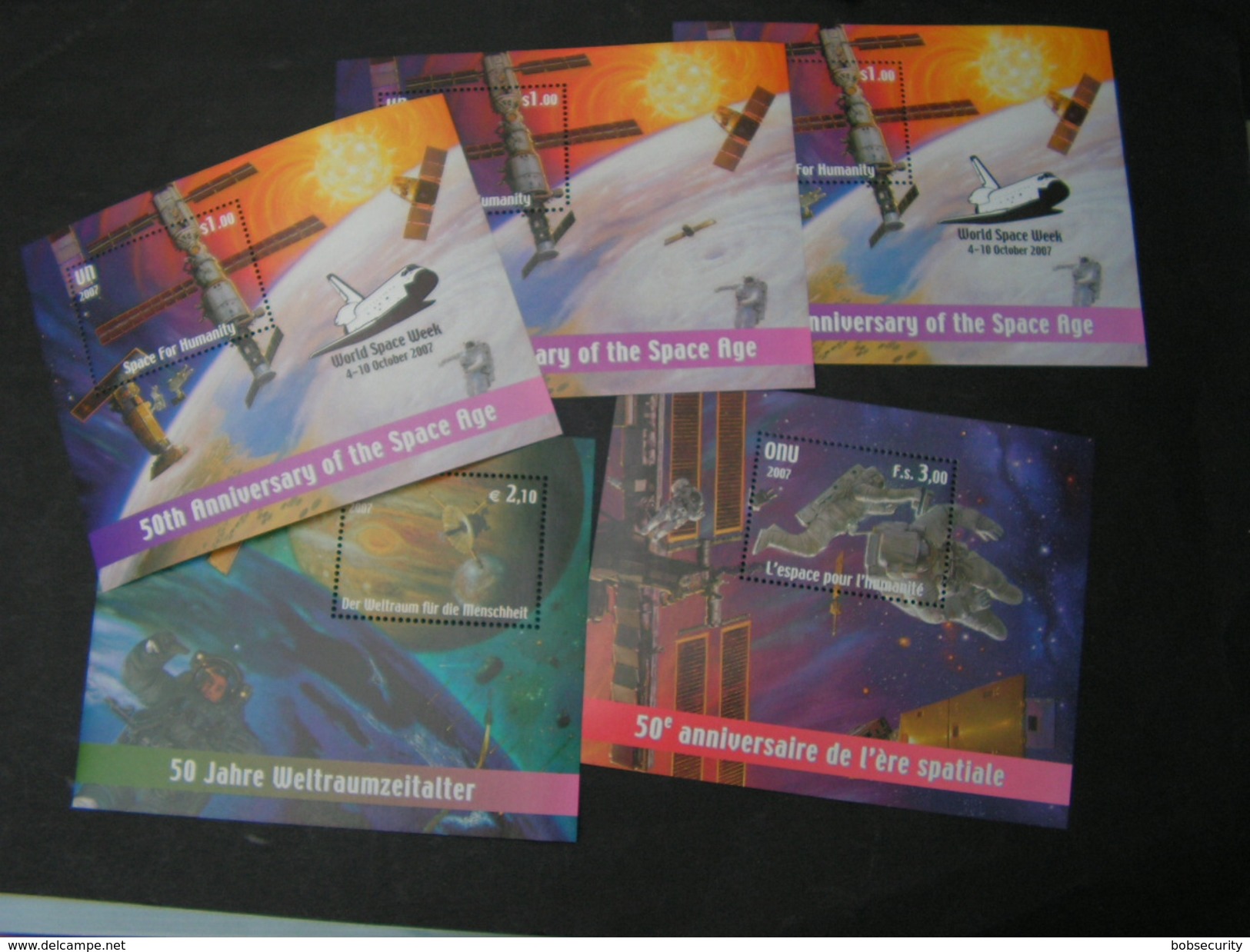 UNO Space Kosmos 2007 Lot Blöcke  ** MNH - Collections, Lots & Series