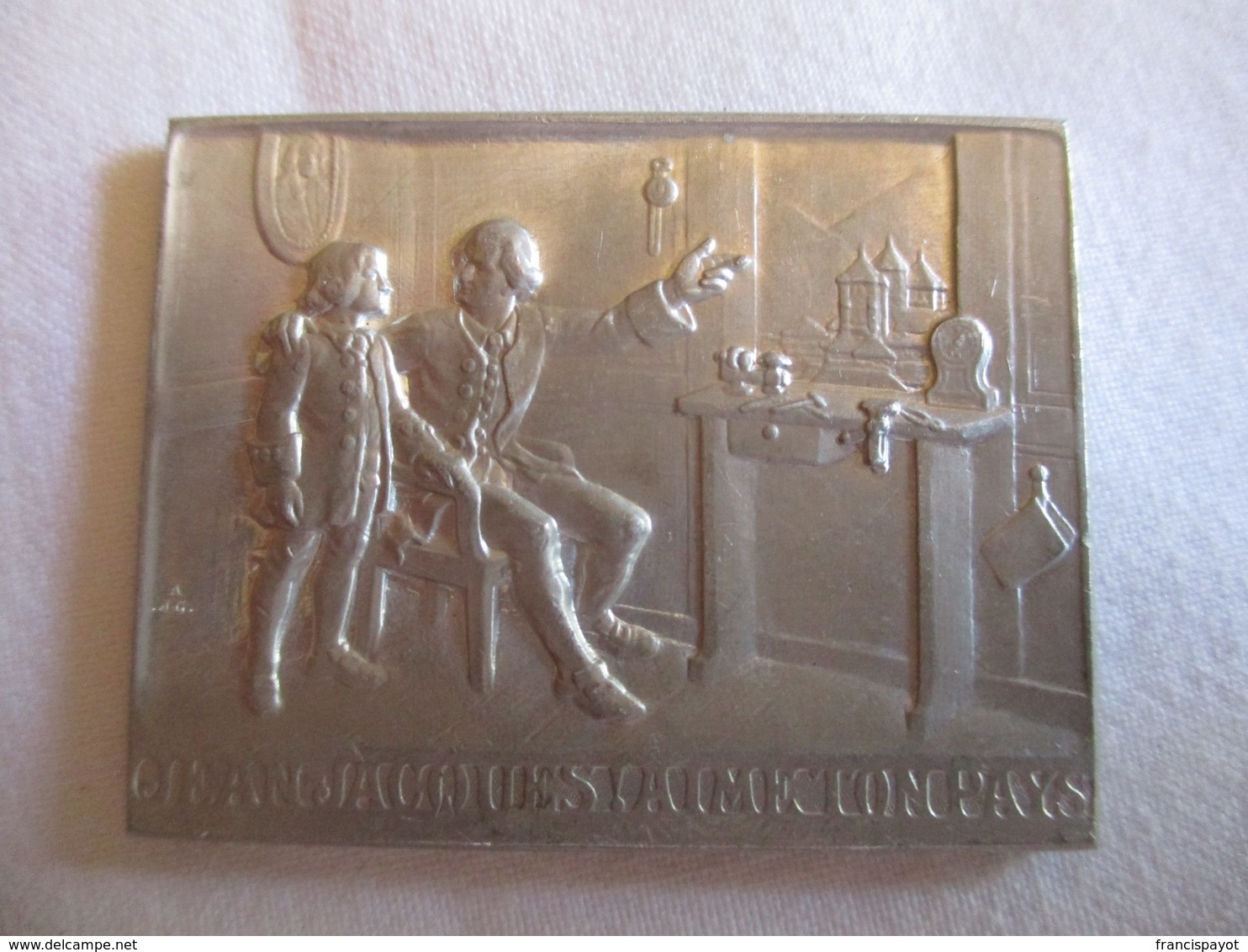 Suisse: Plaquette Souvenir Du 200e Anniversaire De La Naissance De J.J. Rousseau 1912 - Professionnels / De Société