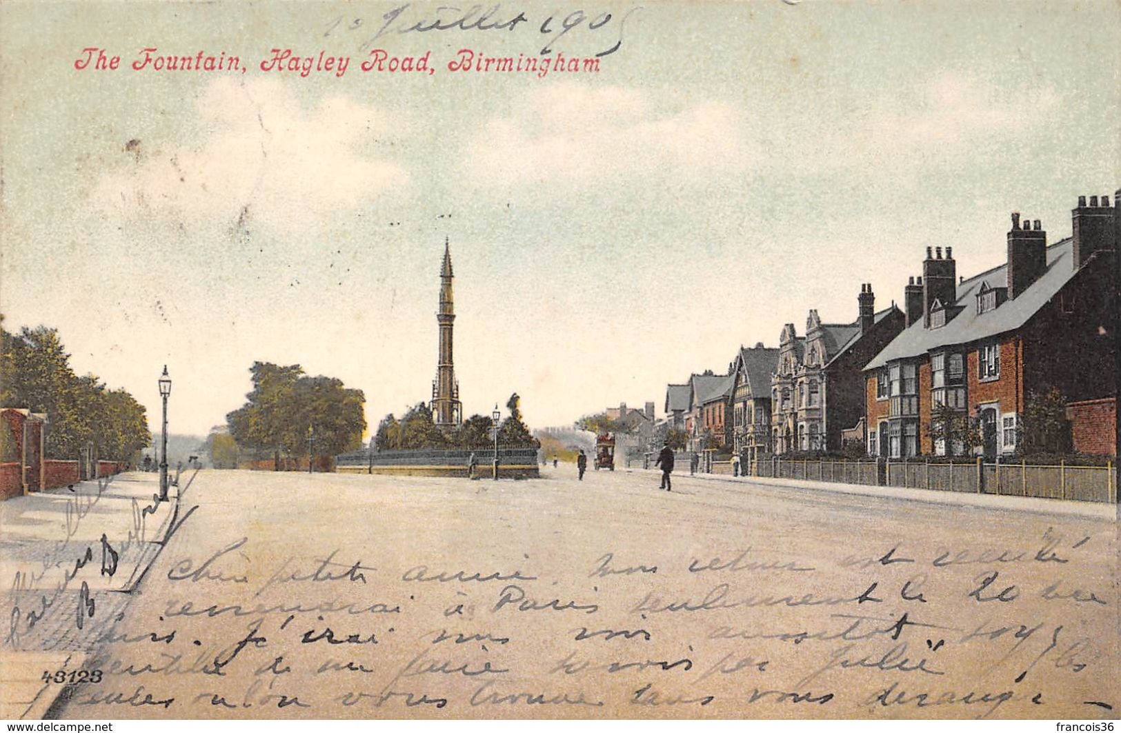 Angleterre - Birmingham - The Fountain - Hagley Road 1905 - Birmingham