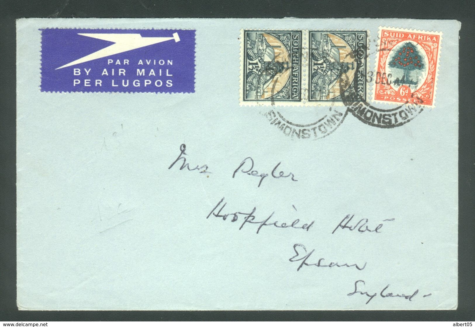 Enveloppe Per Lugpos 3 Dec 1947 - Covers & Documents