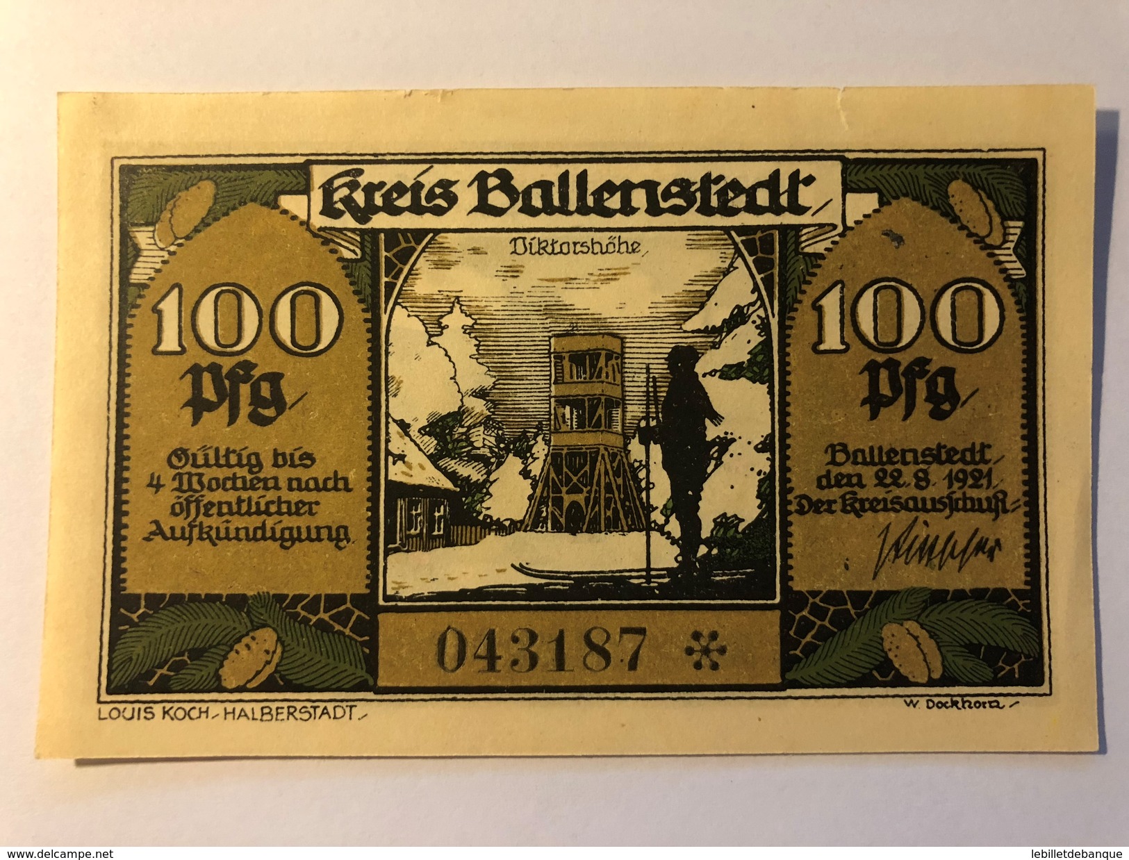 Allemagne Notgeld Frose 100 Pfennig - Collections