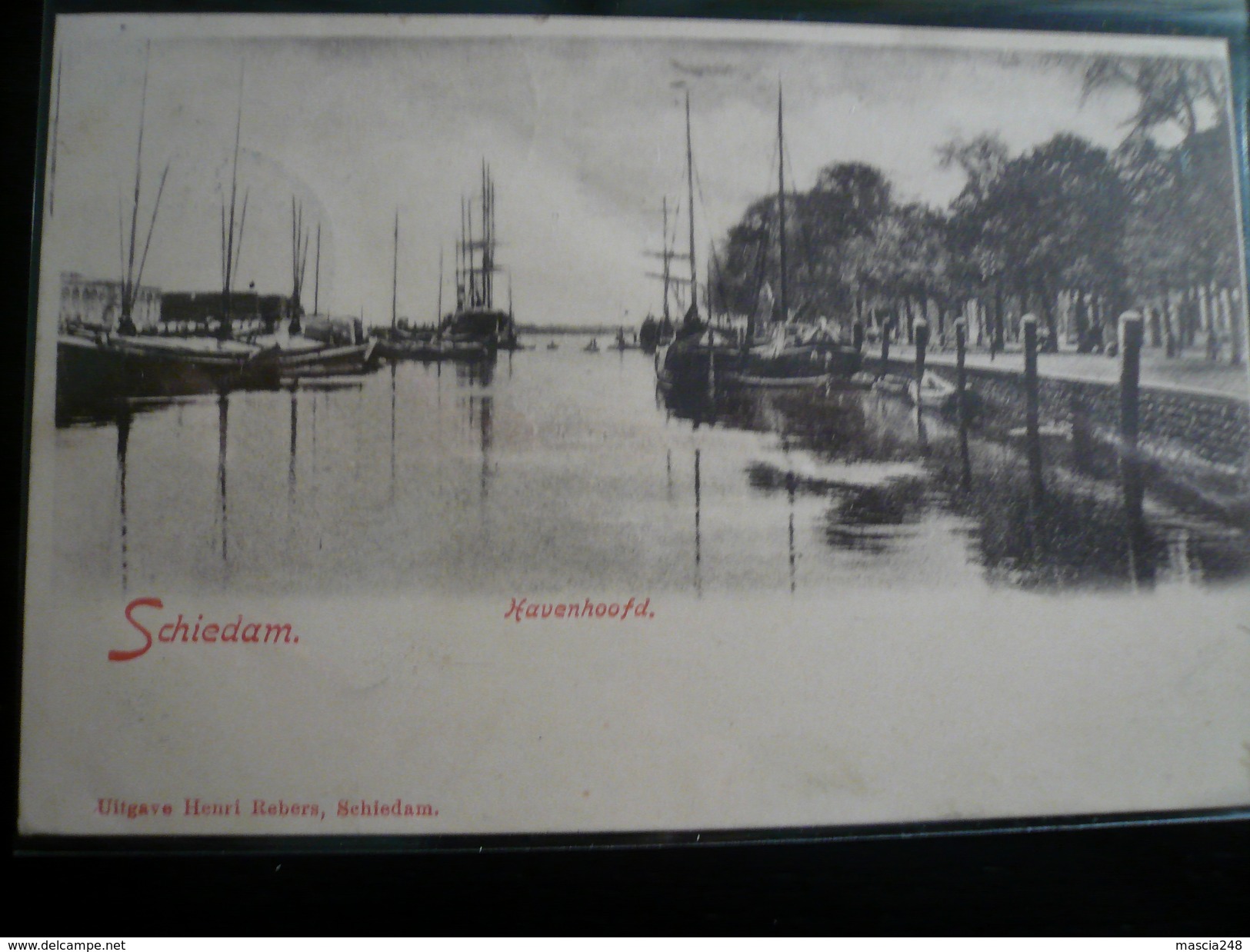 Schiedam  Havenhoofd Fine 1909 To Italy - Schiedam