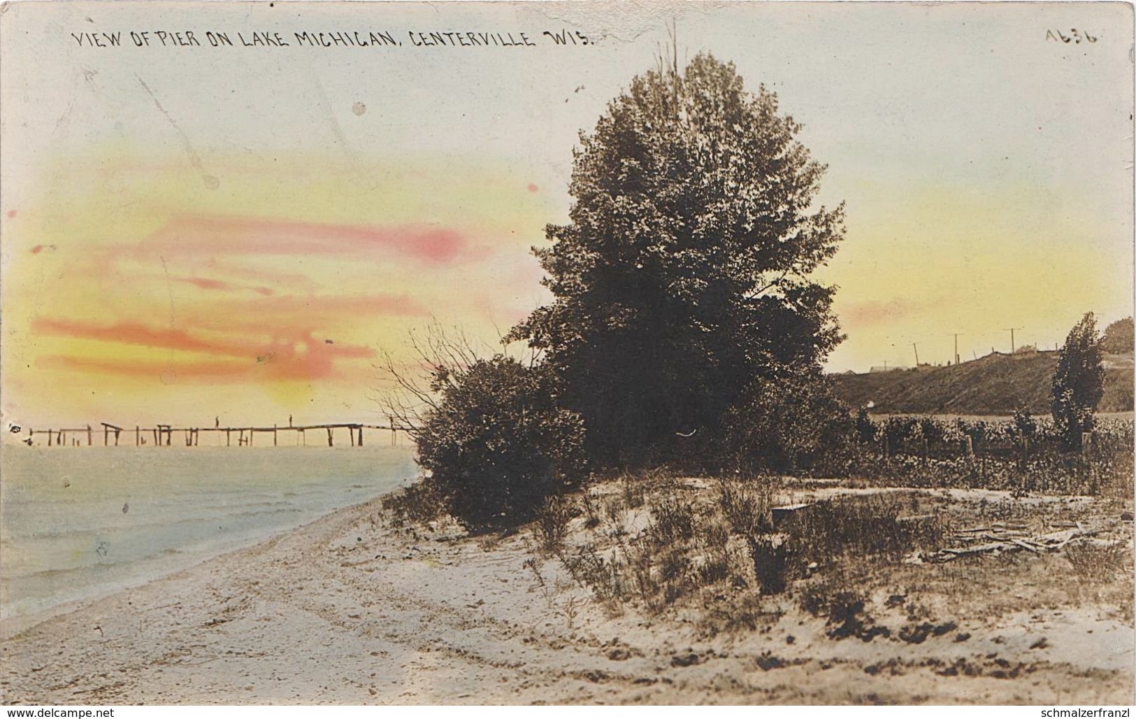 AK Centerville View Of Pier On Lake Michigan Sunset A Cleveland Sheboygan Manitowoc Wisconsin WI United States USA - Appleton