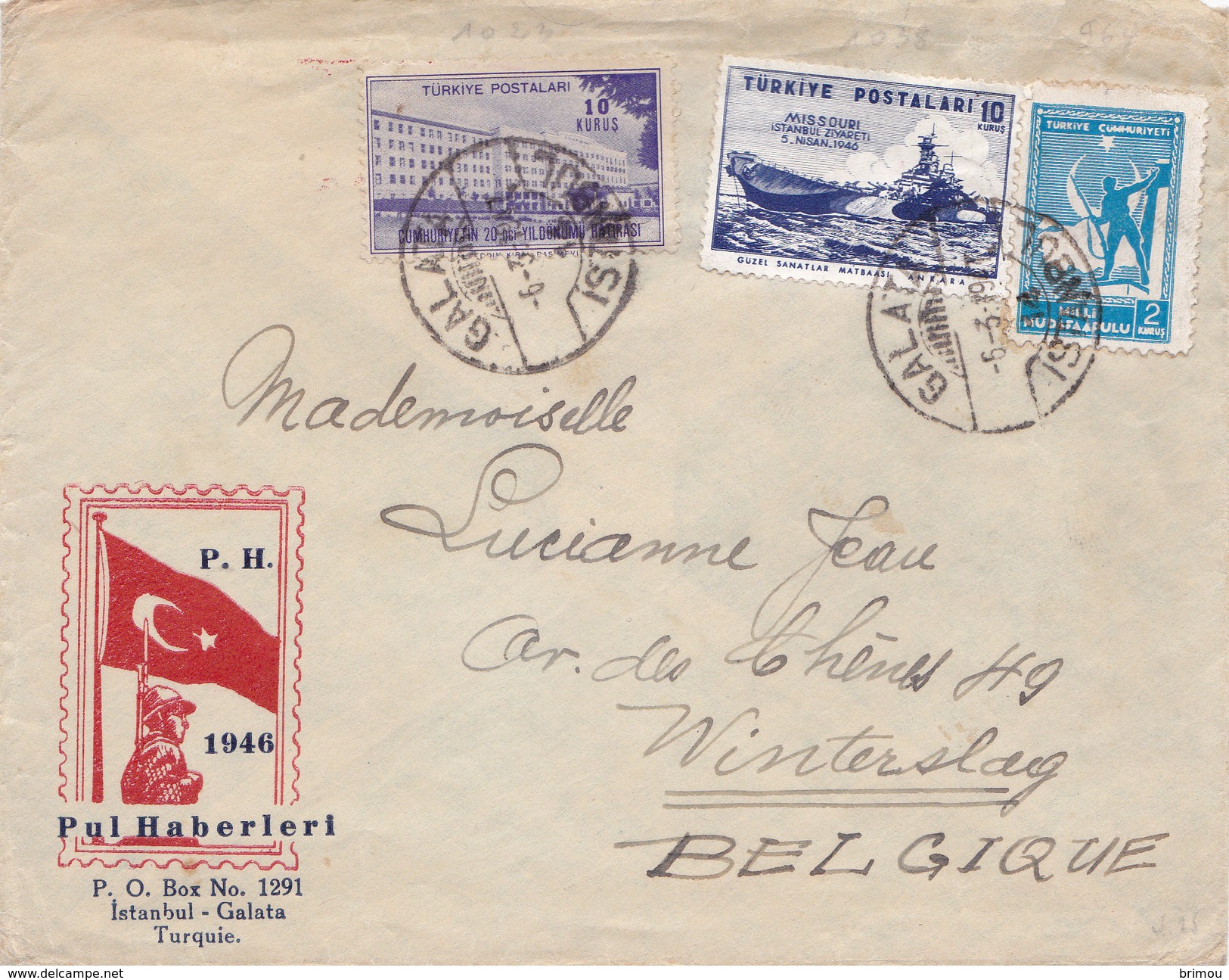 Lettre Turquie. - Brieven En Documenten