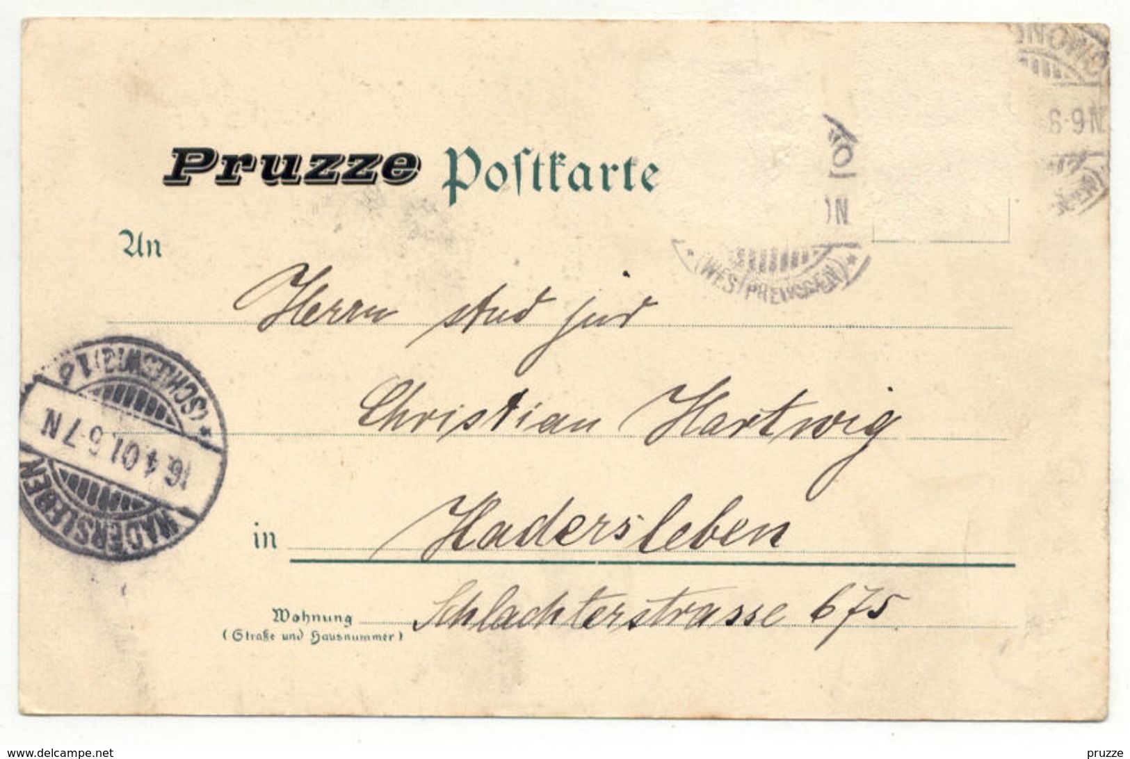 Gruss Aus Jablonowo ( Gosslershausen ) 1901 Nach Hadersleben - Westpreussen