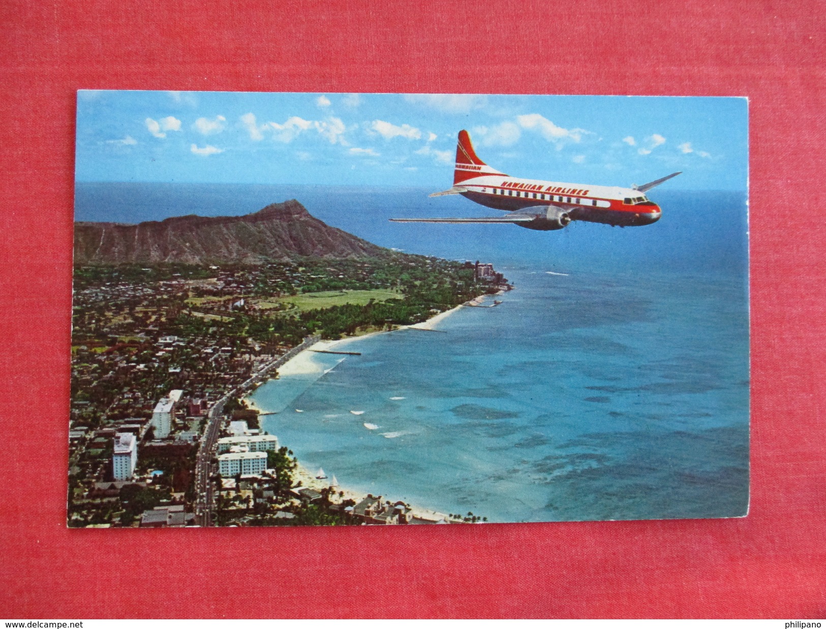Hawaiian Airlines  Super Convair Over Diamond Head  1963 Cancel--     Ref 2758 - 1946-....: Modern Era