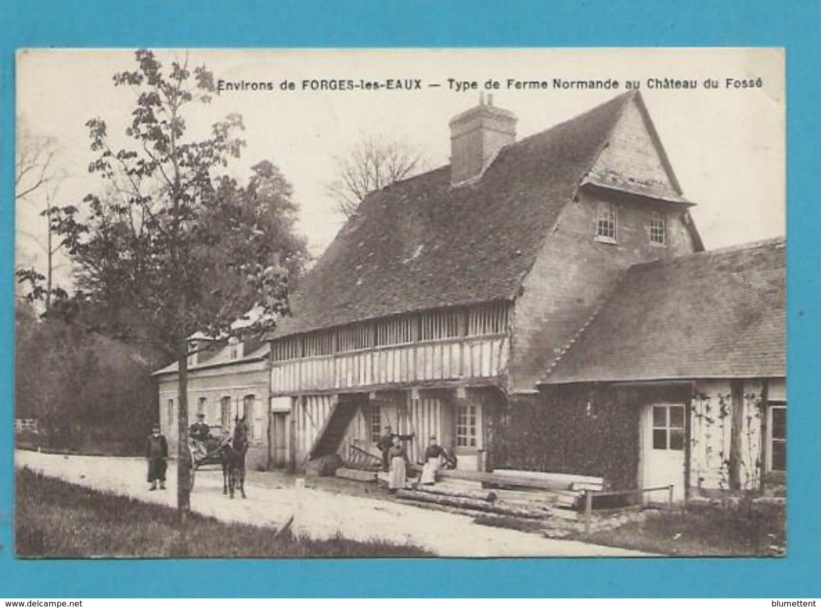 CPA Type De Ferme Normande Au Château Du Fossé Environs De FORGES-LES-EAUX 76 - Forges Les Eaux